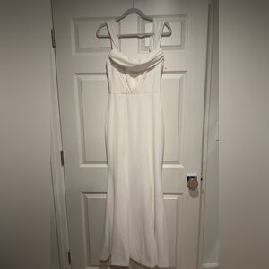 Dress the Population Strapless White Gown